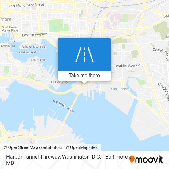 Mapa de Harbor Tunnel Thruway