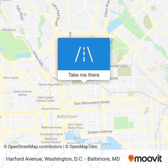 Harford Avenue map