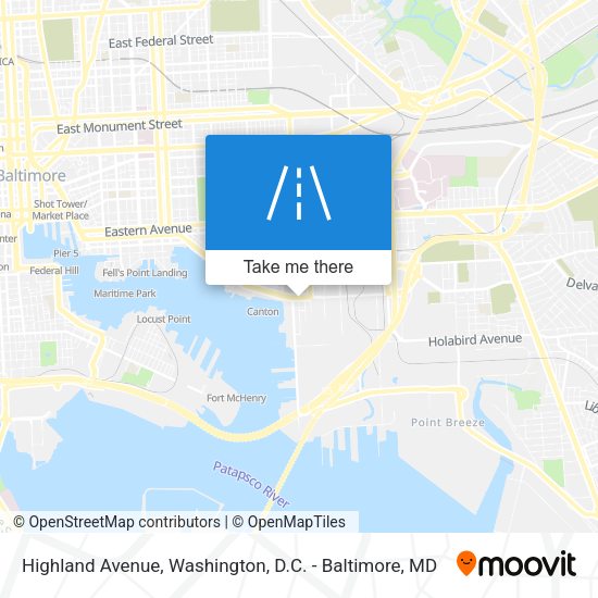 Highland Avenue map