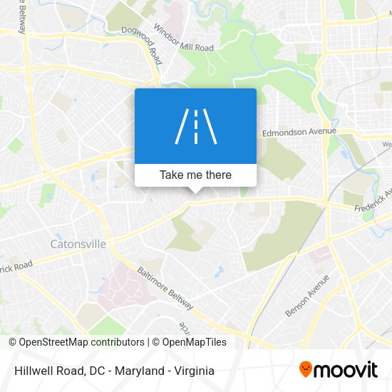 Hillwell Road map