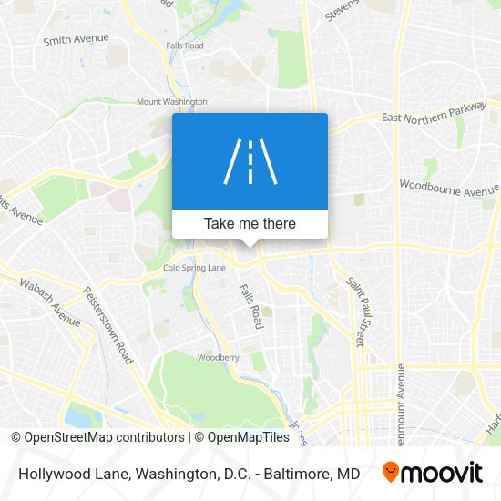 Hollywood Lane map