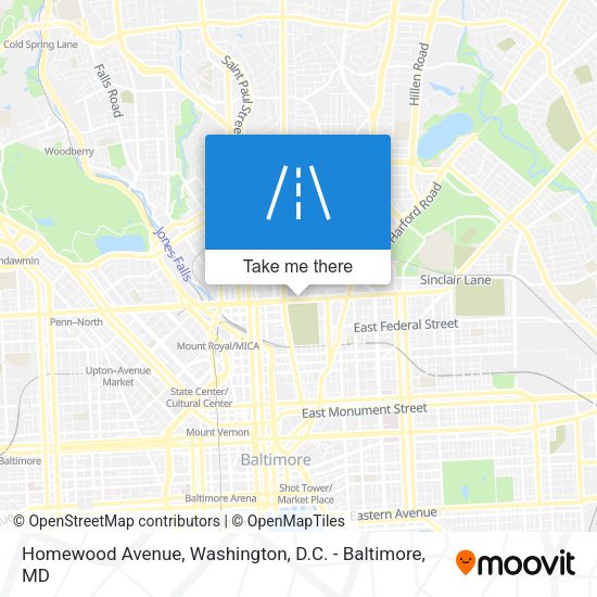 Homewood Avenue map