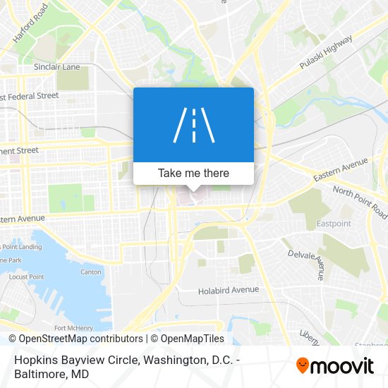 Mapa de Hopkins Bayview Circle