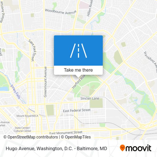 Hugo Avenue map