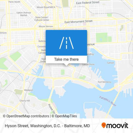 Hyson Street map