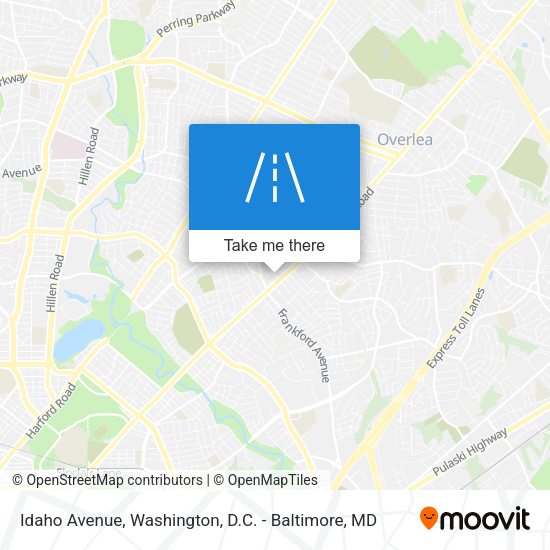 Idaho Avenue map