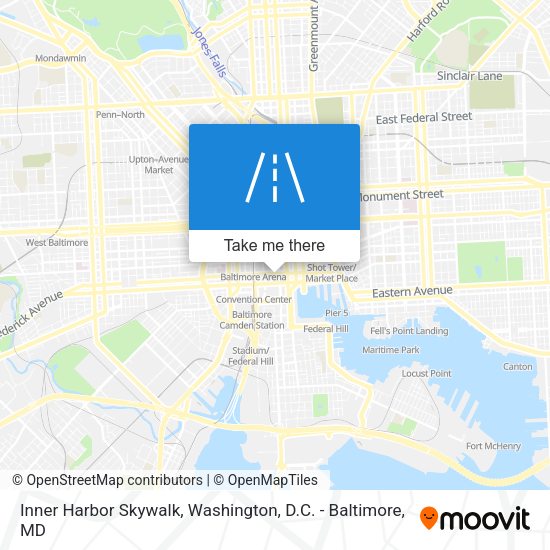 Mapa de Inner Harbor Skywalk