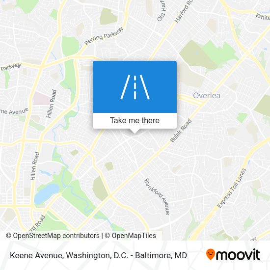 Keene Avenue map
