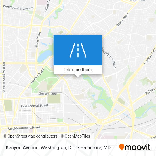 Kenyon Avenue map