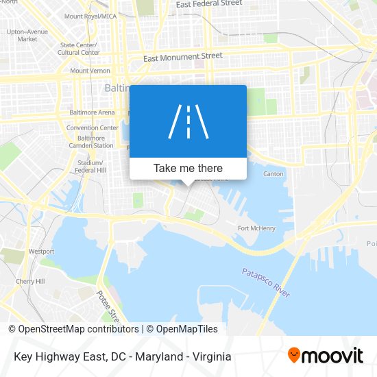 Mapa de Key Highway East