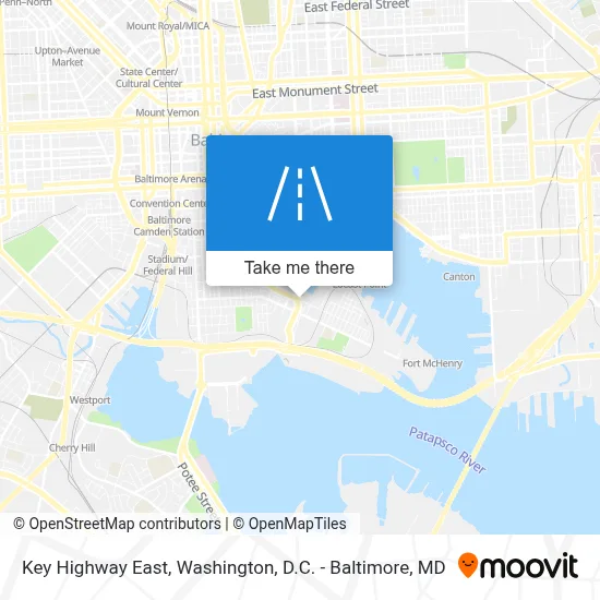 Key Highway East map