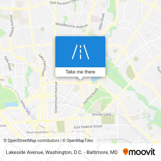 Mapa de Lakeside Avenue