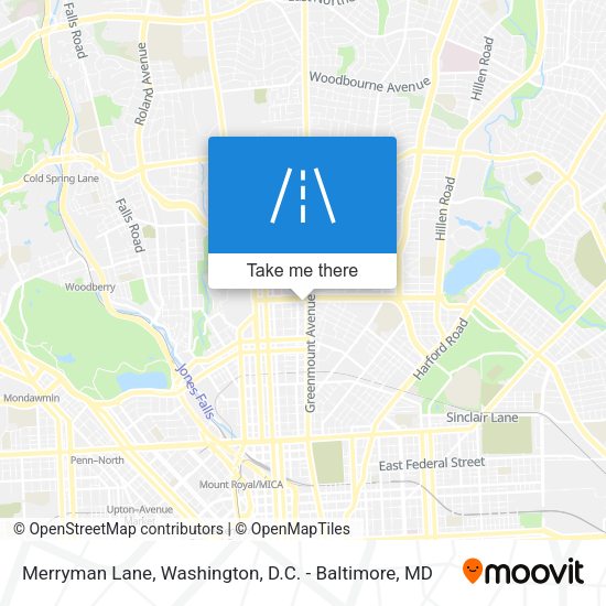 Merryman Lane map