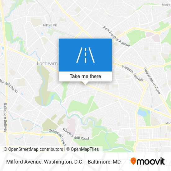Milford Avenue map