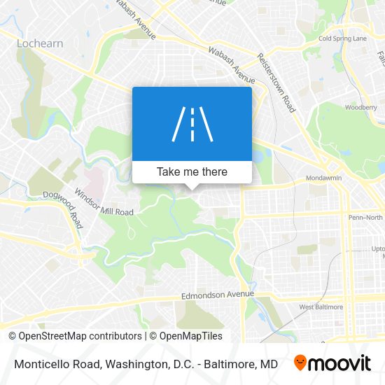 Monticello Road map