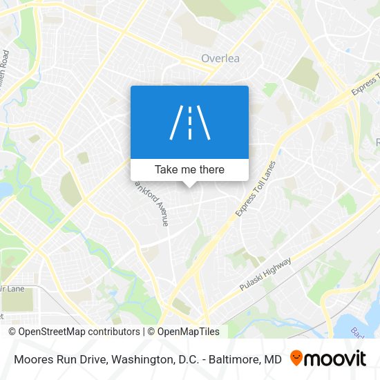 Moores Run Drive map
