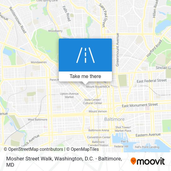Mapa de Mosher Street Walk