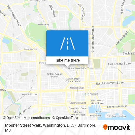 Mosher Street Walk map