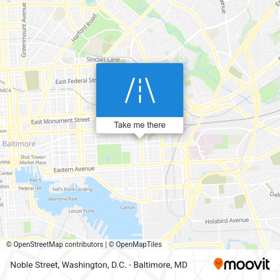 Noble Street map