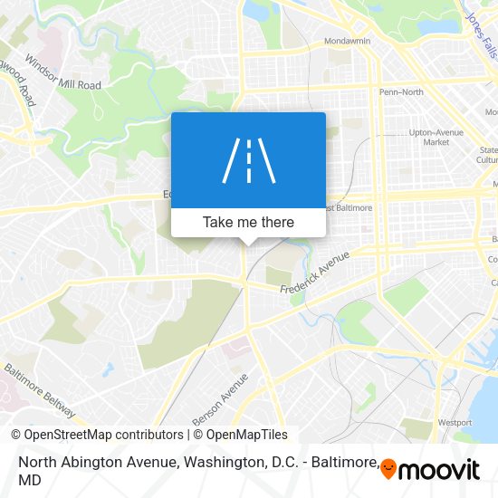 North Abington Avenue map