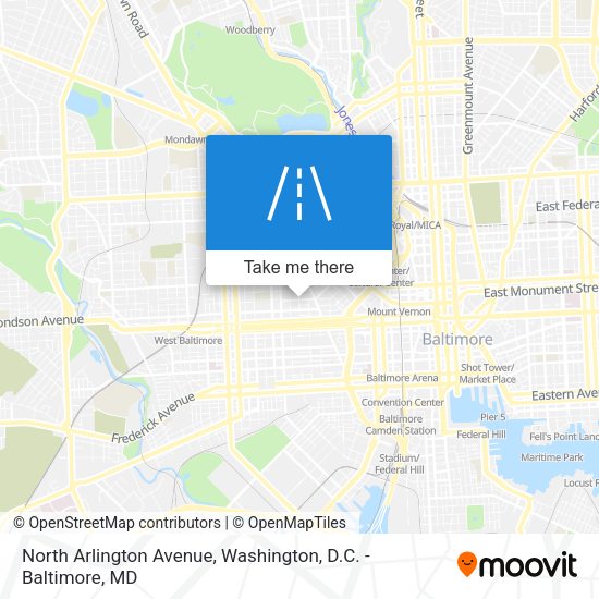 North Arlington Avenue map