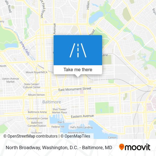 North Broadway map
