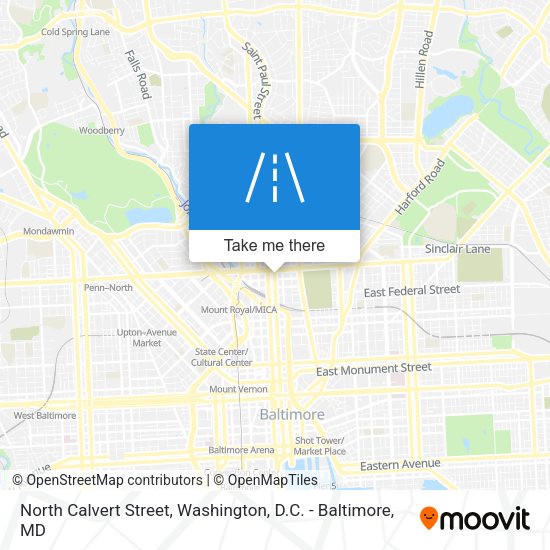 North Calvert Street map