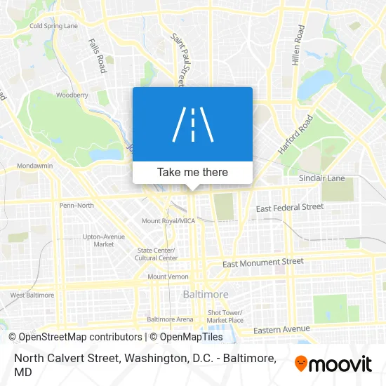 North Calvert Street map