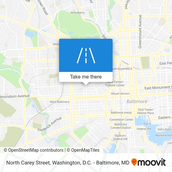 North Carey Street map
