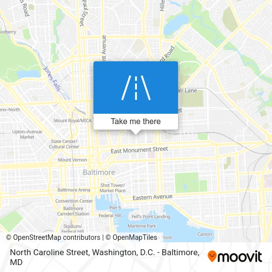 North Caroline Street map