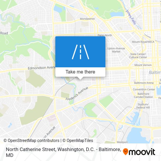 North Catherine Street map