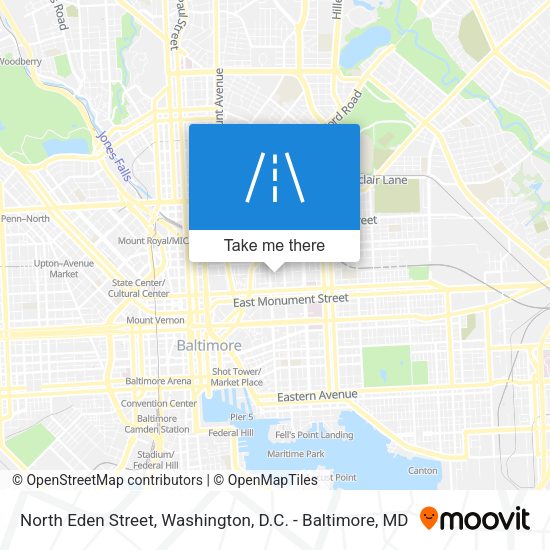 North Eden Street map