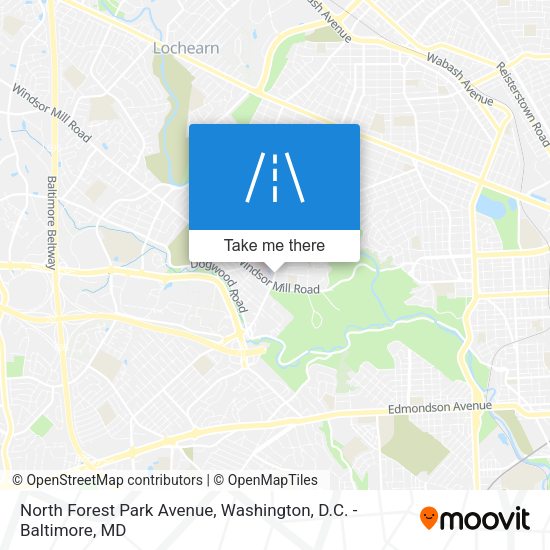 North Forest Park Avenue map
