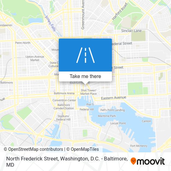 North Frederick Street map