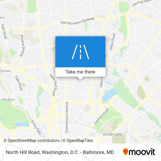 North Hill Road map