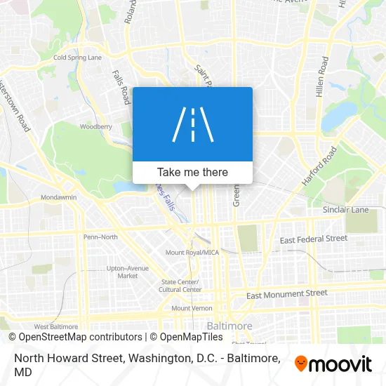 North Howard Street map