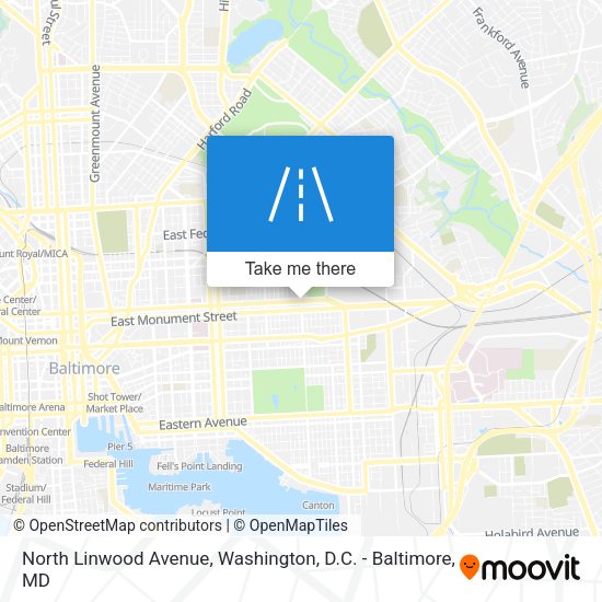 North Linwood Avenue map