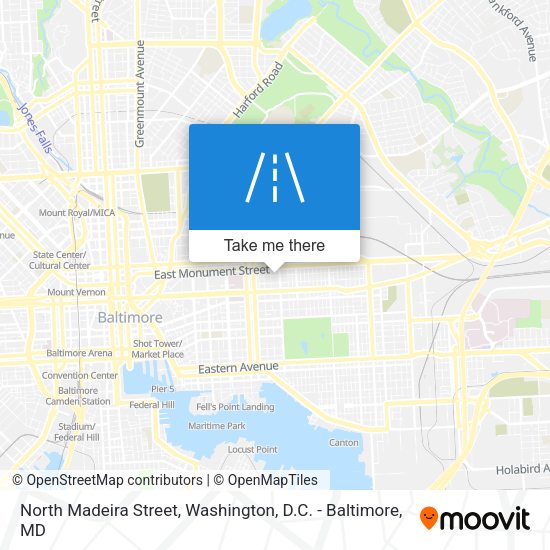North Madeira Street map