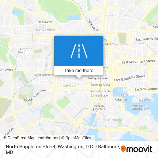 North Poppleton Street map
