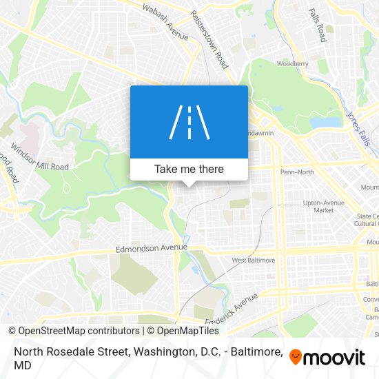 North Rosedale Street map
