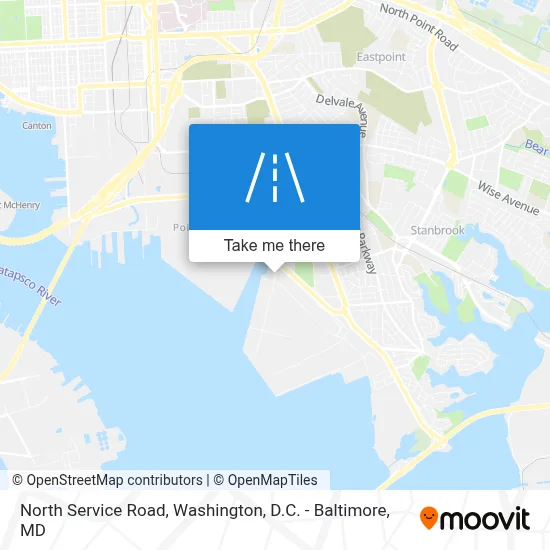 North Service Road map
