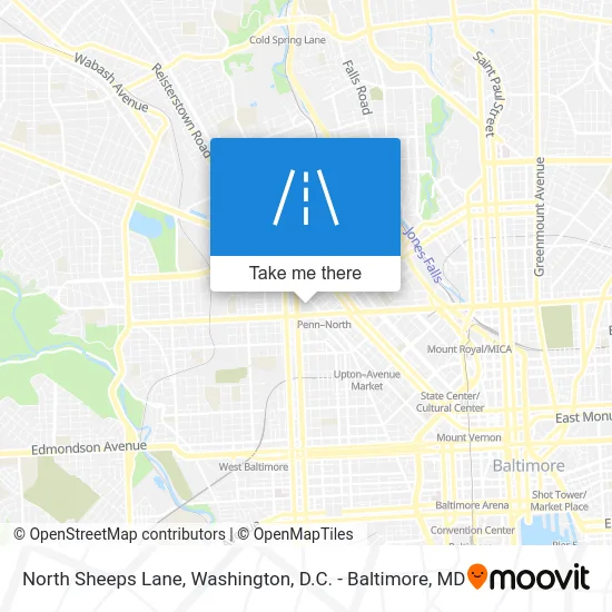 North Sheeps Lane map
