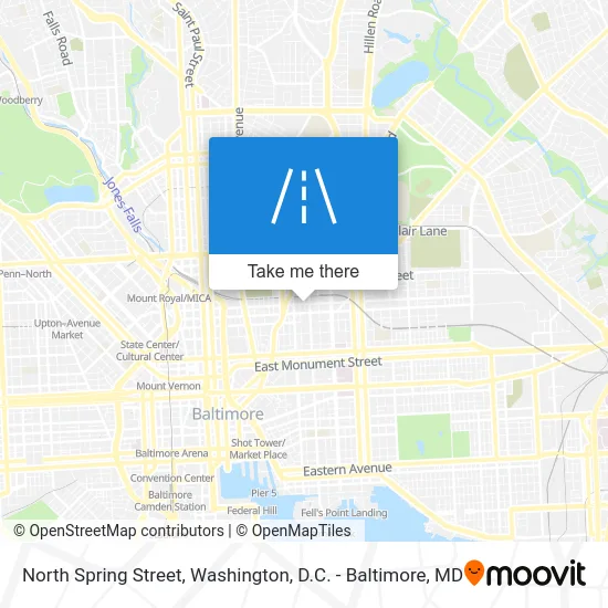 North Spring Street map