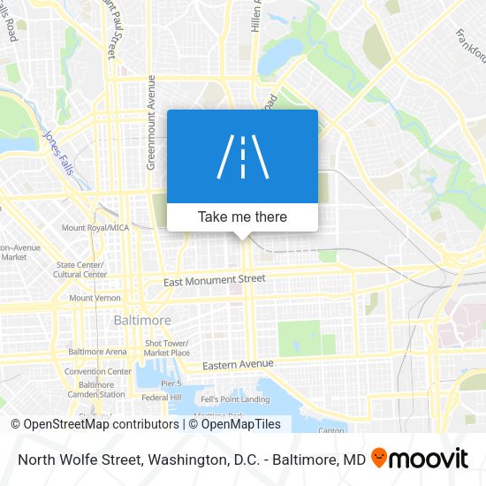Mapa de North Wolfe Street