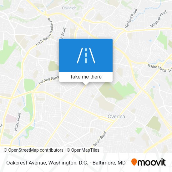 Mapa de Oakcrest Avenue