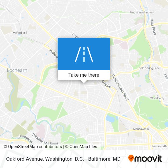 Oakford Avenue map