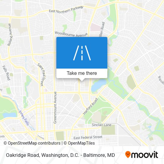 Oakridge Road map