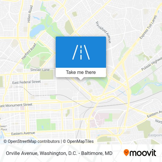 Orville Avenue map