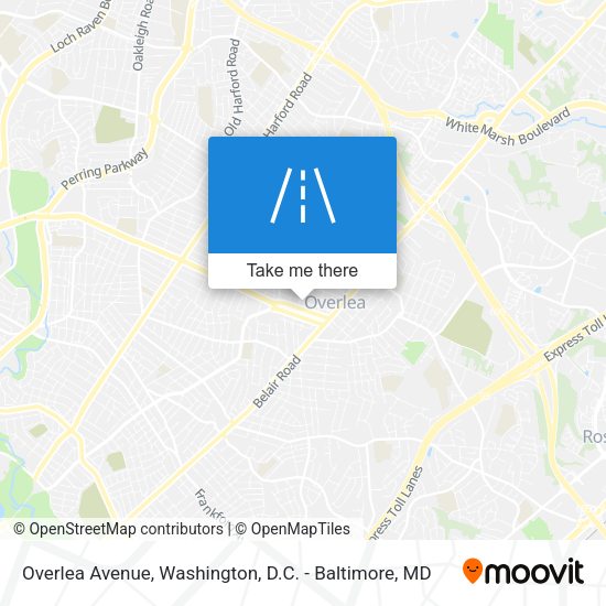 Overlea Avenue map