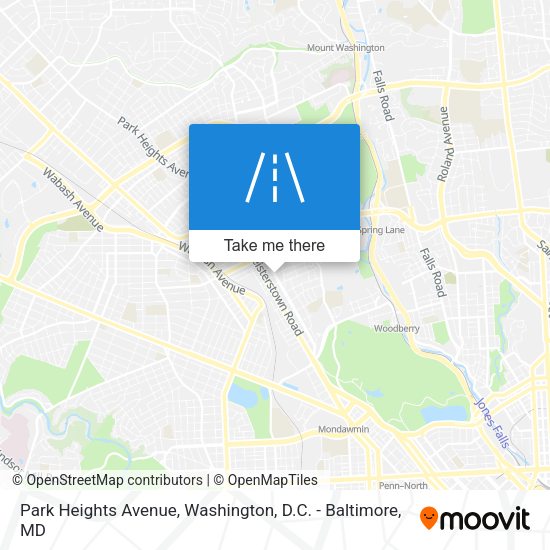 Park Heights Avenue map